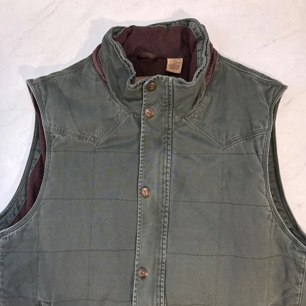 Powder River Outfitters By Panhandle Slim Size XXL Sage Green Quilted Vest